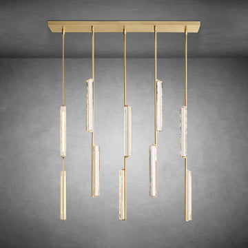 Audubany Crystal Linear Chandelier 54"