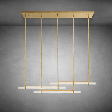 Audubany Crystal Triple Bar Linear Chandelier