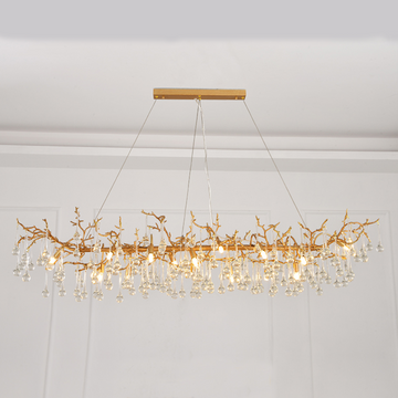 Avis Clear Crystal Branch Chandelier - Ineffable Lighting