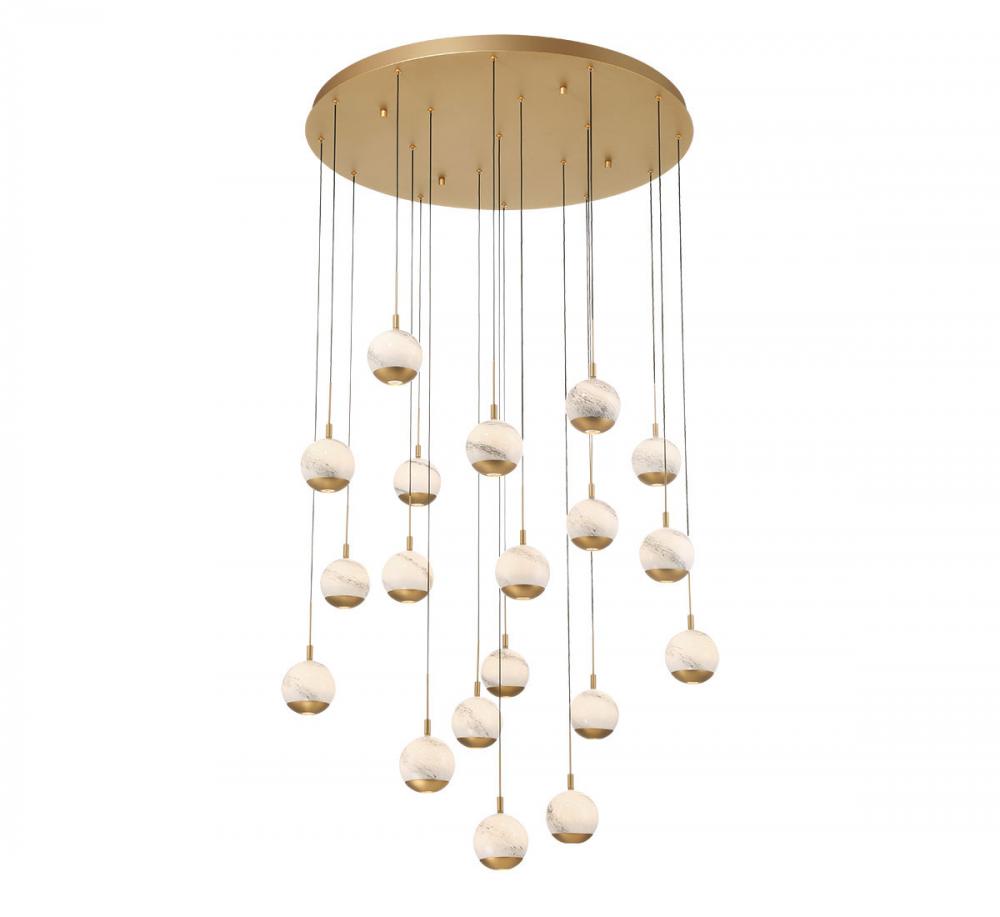 Baveno 30 Light Round LED Chandelier