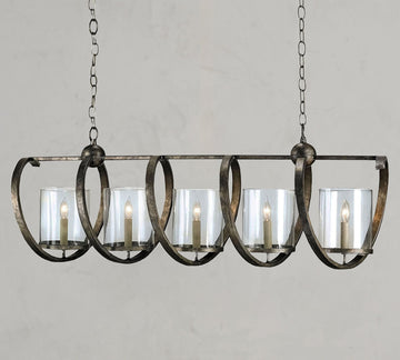 Bella Glass Chandelier 47"