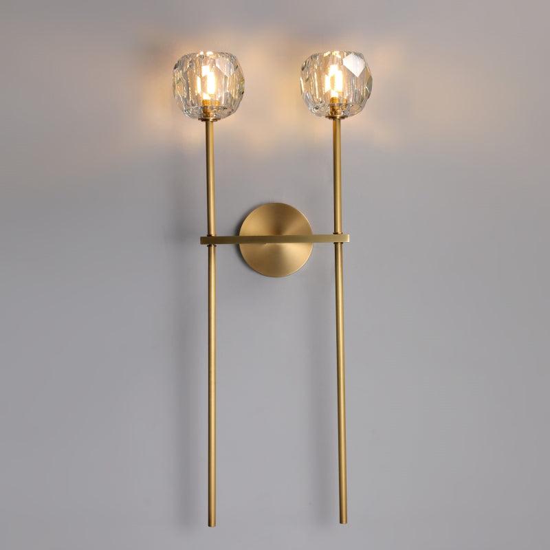 Bille De Crystal Ball Grand Double Wall Sconce