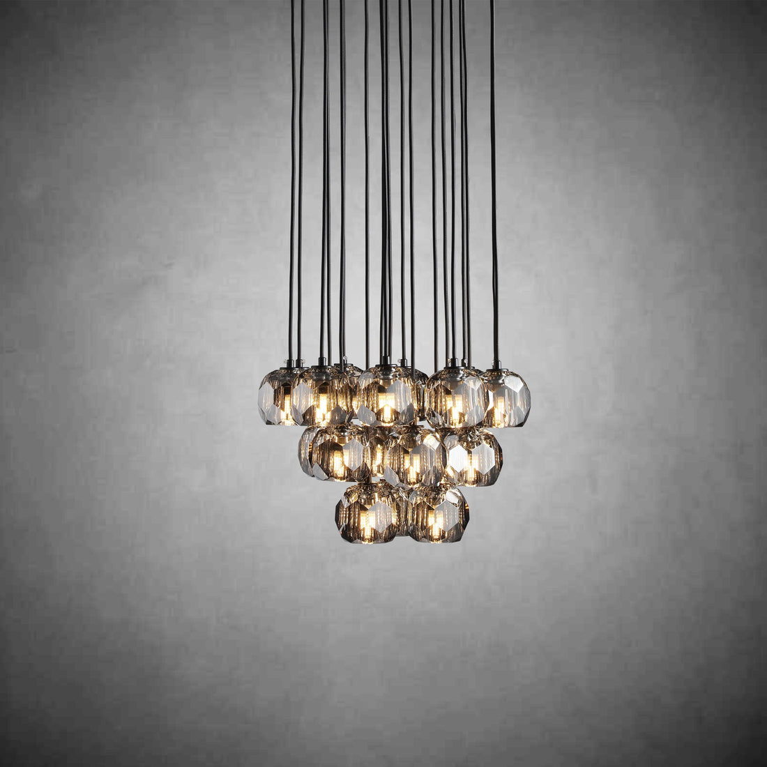Bille De Crystal Cluster Round Chandelier 14''19''24''30''40"
