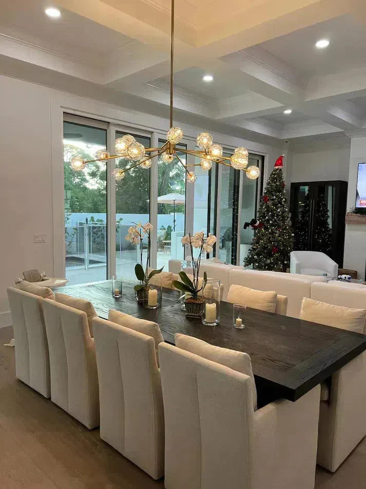 Bille De Crystal Glass Round Chandelier 24"36"48"60"72"