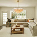 Clear Glass Tiered Round Chandelier – 37‑, 47‑, 62‑Inch Options