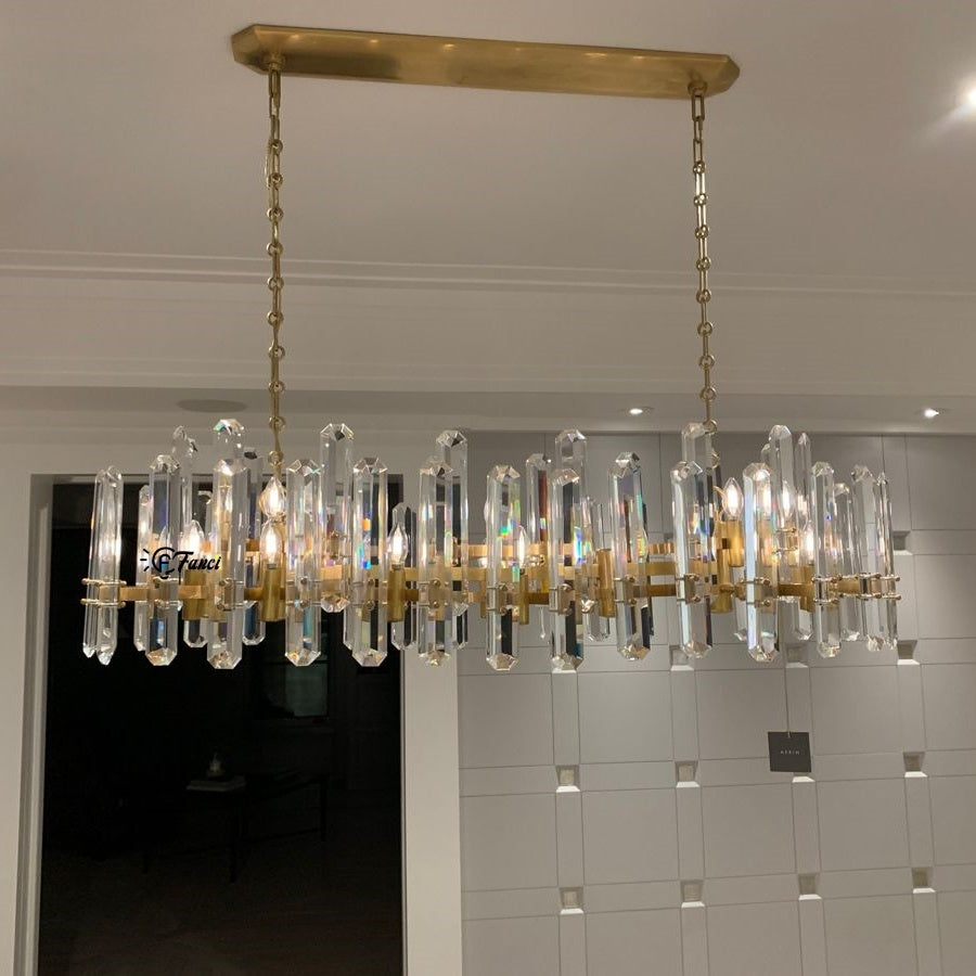 Lirael K9 Faced Crystal Glass Chandelier Lighting