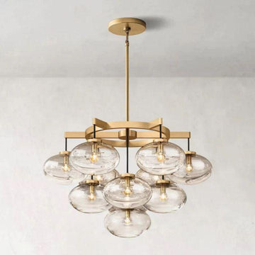 Cabretle Clear Glass Round Chandelier 36"