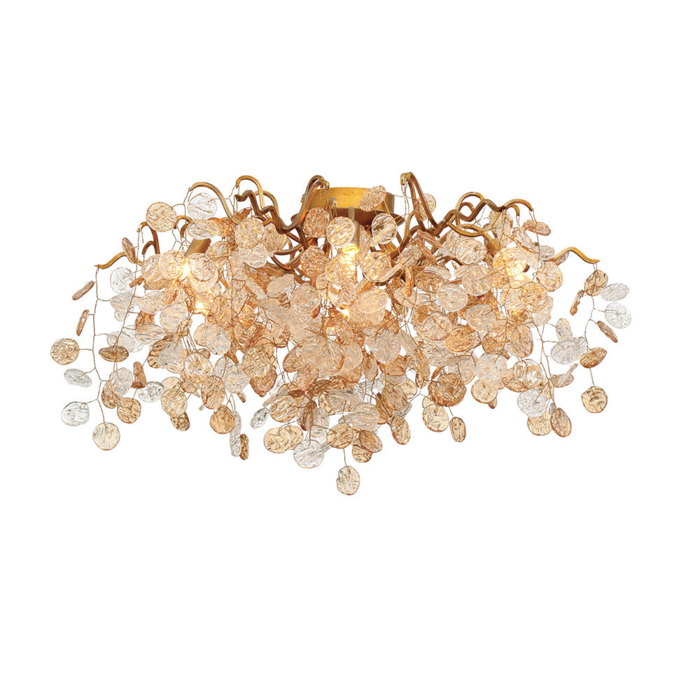Campobasso 7-Light 27" LED Flush Mount, Gold Finish