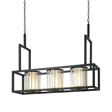 Carducci Modern Alabaster Chandelier - [Black]