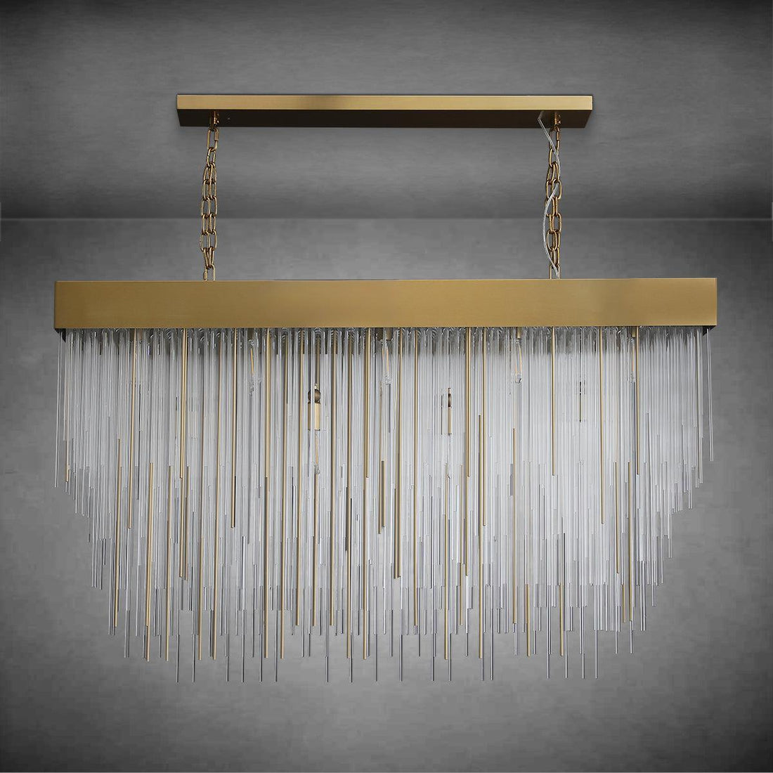 Casca Rectangular Chandelier 54"