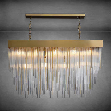 Casca Rectangular Chandelier 54"
