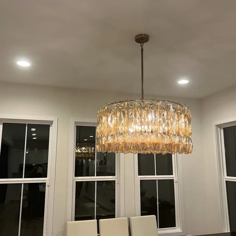 Chiare Clear Glass Round Chandelier 37"47''62''