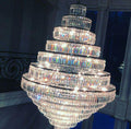 Chrome/ Silver Extra Large Chandelier For Foyer Living Room Staircase Crystal Ceiling Lighting Fixture