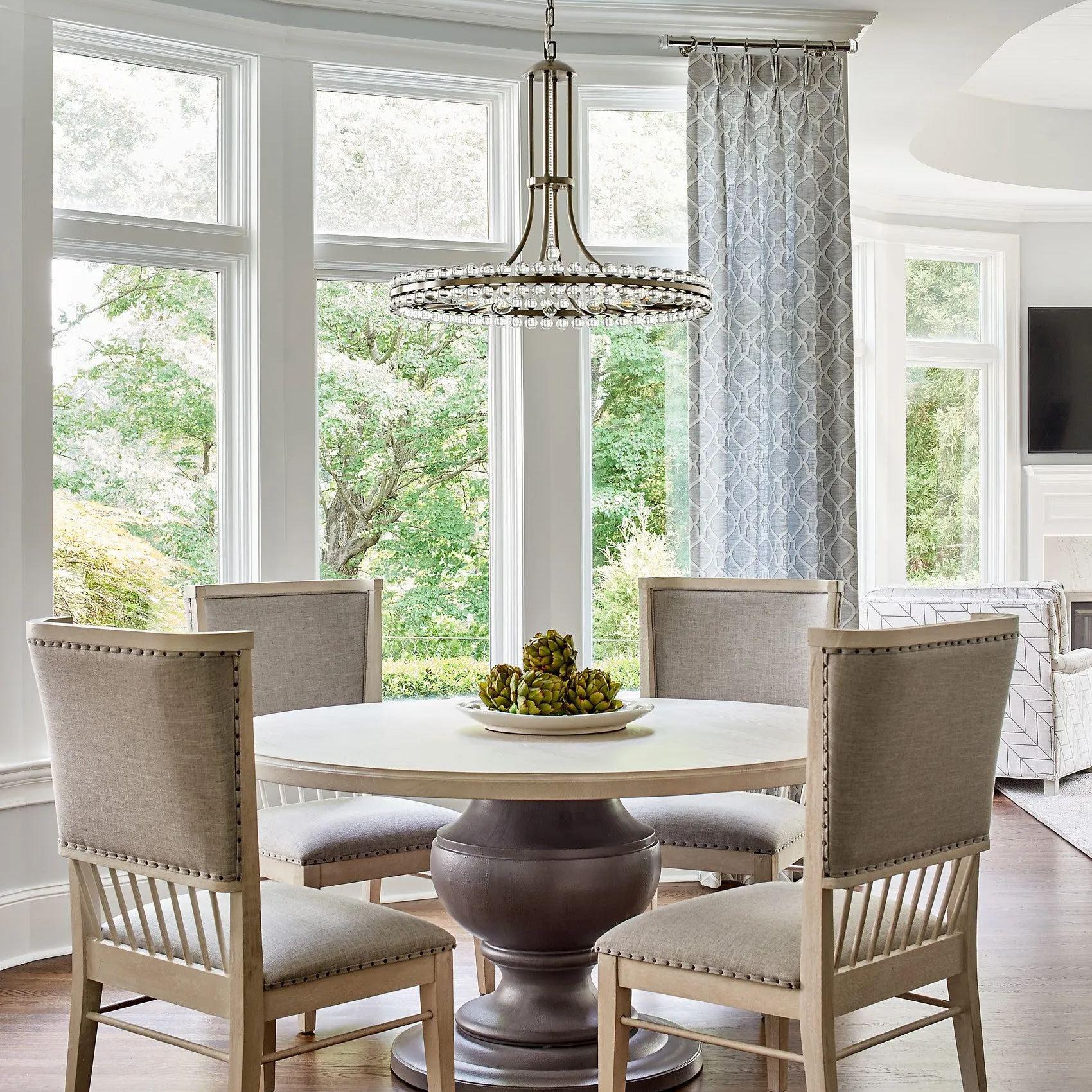 Clover 8 and 12 Light Crystal Chandelier 22'' 28''D