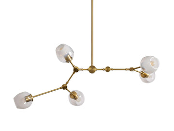 Covington Horizontal White Globe Branching Bubble Chandelier