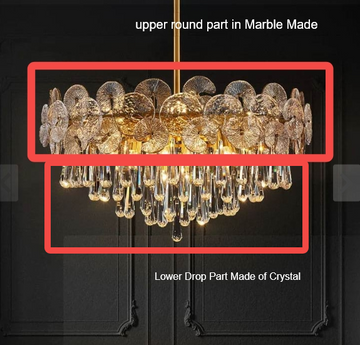 Crystal/ Marble drop Chandlier( Customized )
