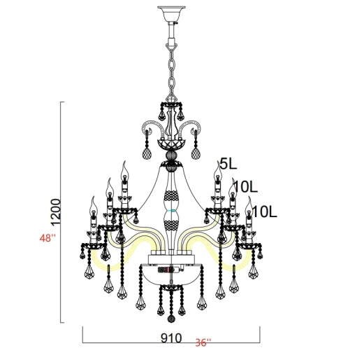 Customized Crystal Chandelier for Living Room