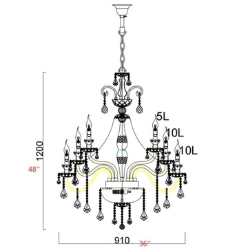 Customized Crystal Chandelier for Living Room