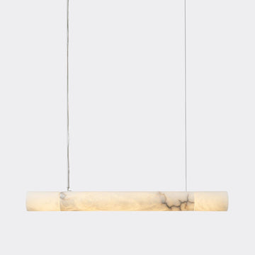 Cylindrical Alabaster Linear Chandelier