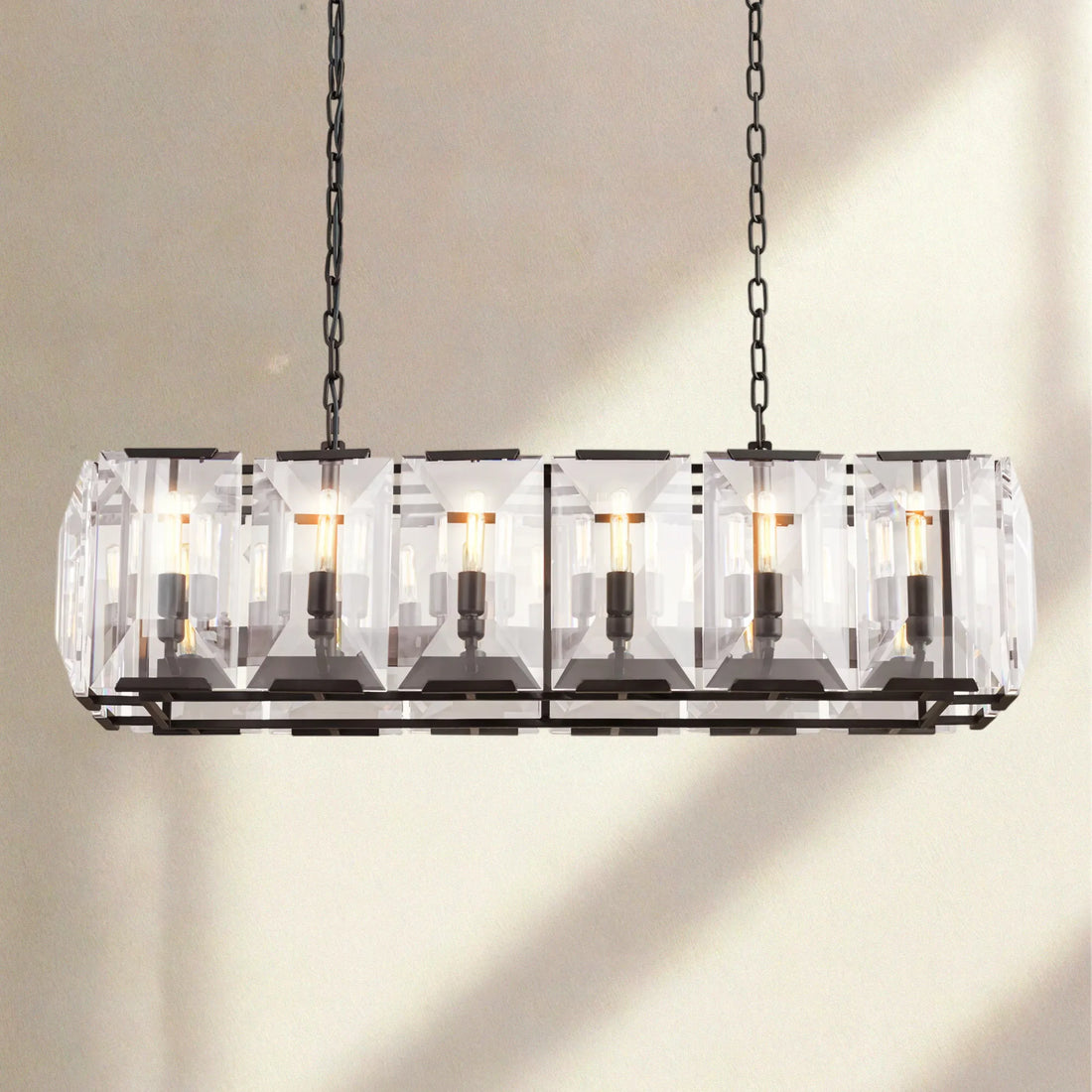 Harlow Multi Crystal Rectangular Chandelier