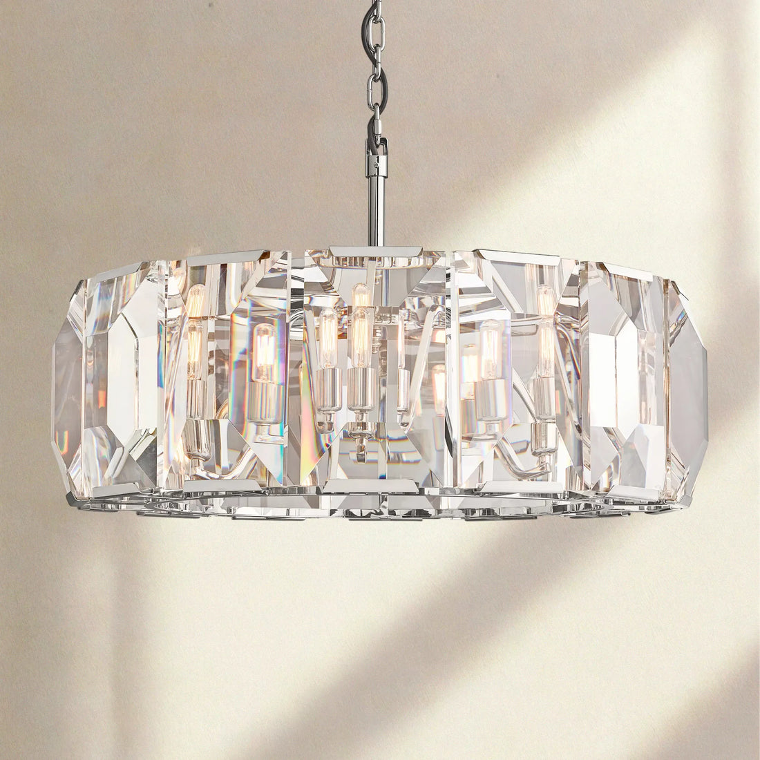 Harlow Multicurve Crystal Round Chandelier