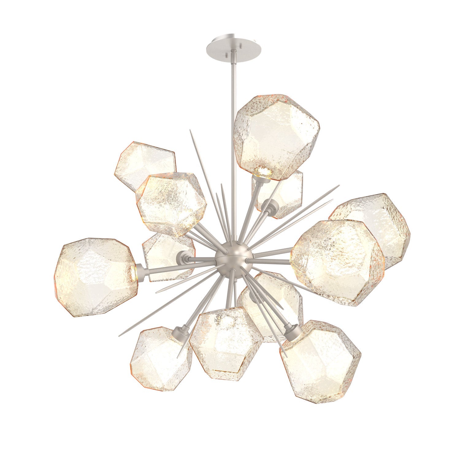 Hammerton Studio Gem Starburst Chandelier - Modern Hand-Forged LED Lighting Fixture