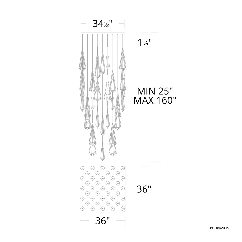 Devation Linear Chandelier 40 Light