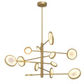 Domani Modern Brass Chandelier - (Antique Brass Finish | Alabaster)