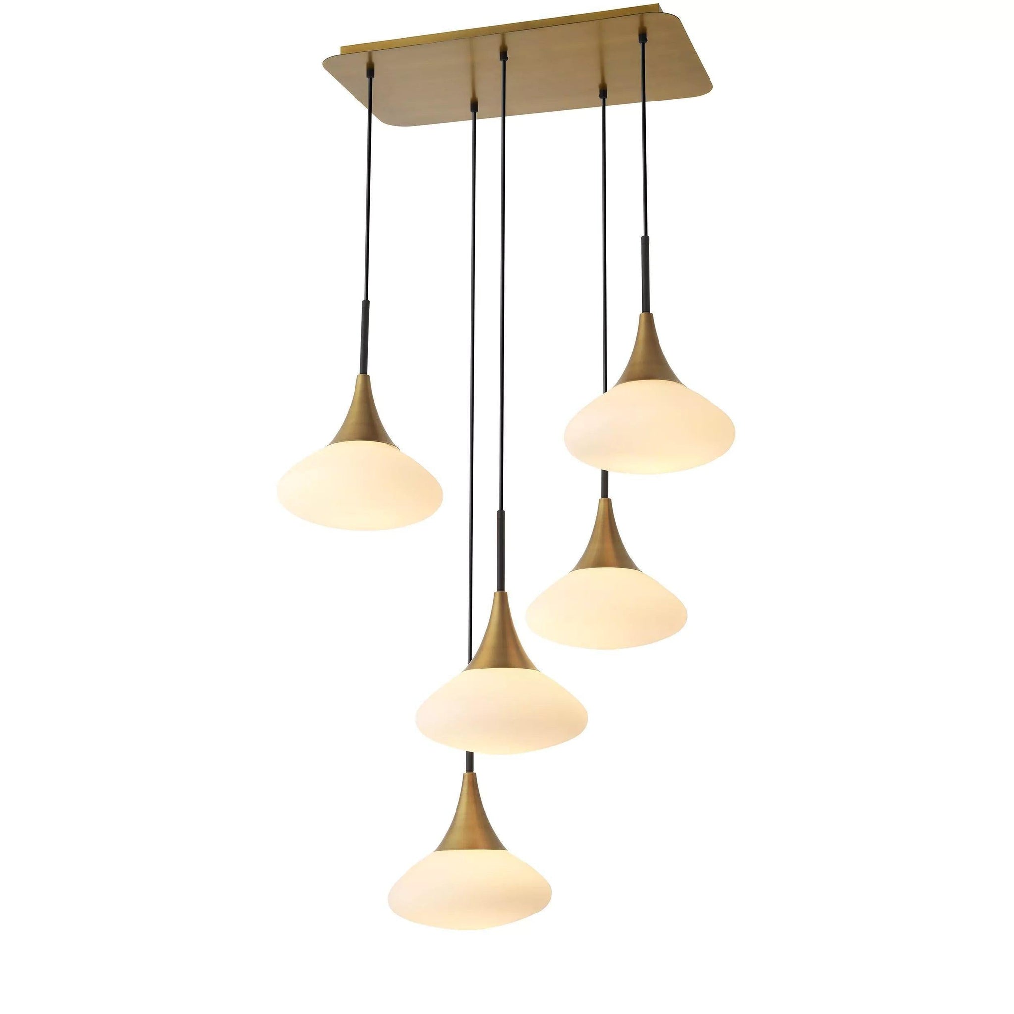 Duco L Modern Brass Chandelier