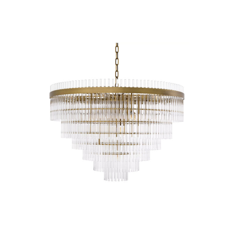 Eichholtz East 16-Light Chandelier: Vintage Replica with Antique Brass Finish