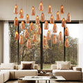 Edda Linear Teardrop Mercury Glass Chandelier – 48
