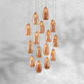 Edda Round Teardrop Mercury Glass Chandelier – 23” & 35” Options