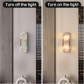 Elegant Alabaster Wall Sconces (Set of Two) - Natural Marble Brass Lighting