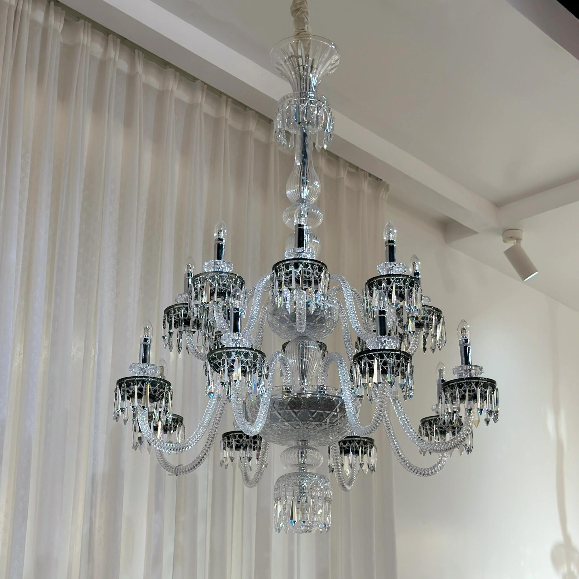 Elegant Crystal Chandelier in Italian Style for Bedroom and Living Room
