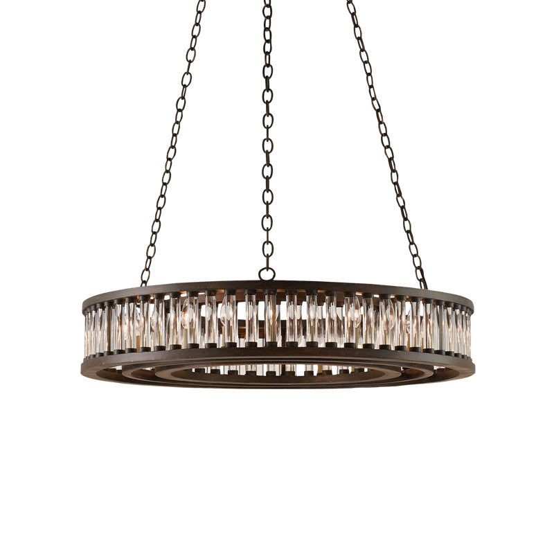 Elixir 24-Light Unique Drum Chandelier with Crystal Accents