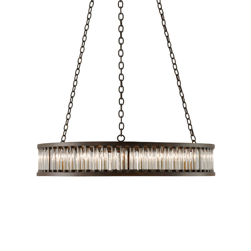 Elixir 24-Light Unique Drum Chandelier with Crystal Accents