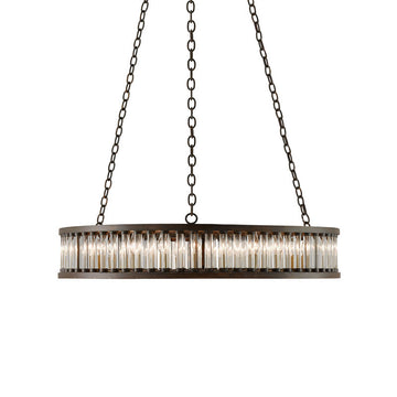 Elixir 24-Light Unique Drum Chandelier with Crystal Accents