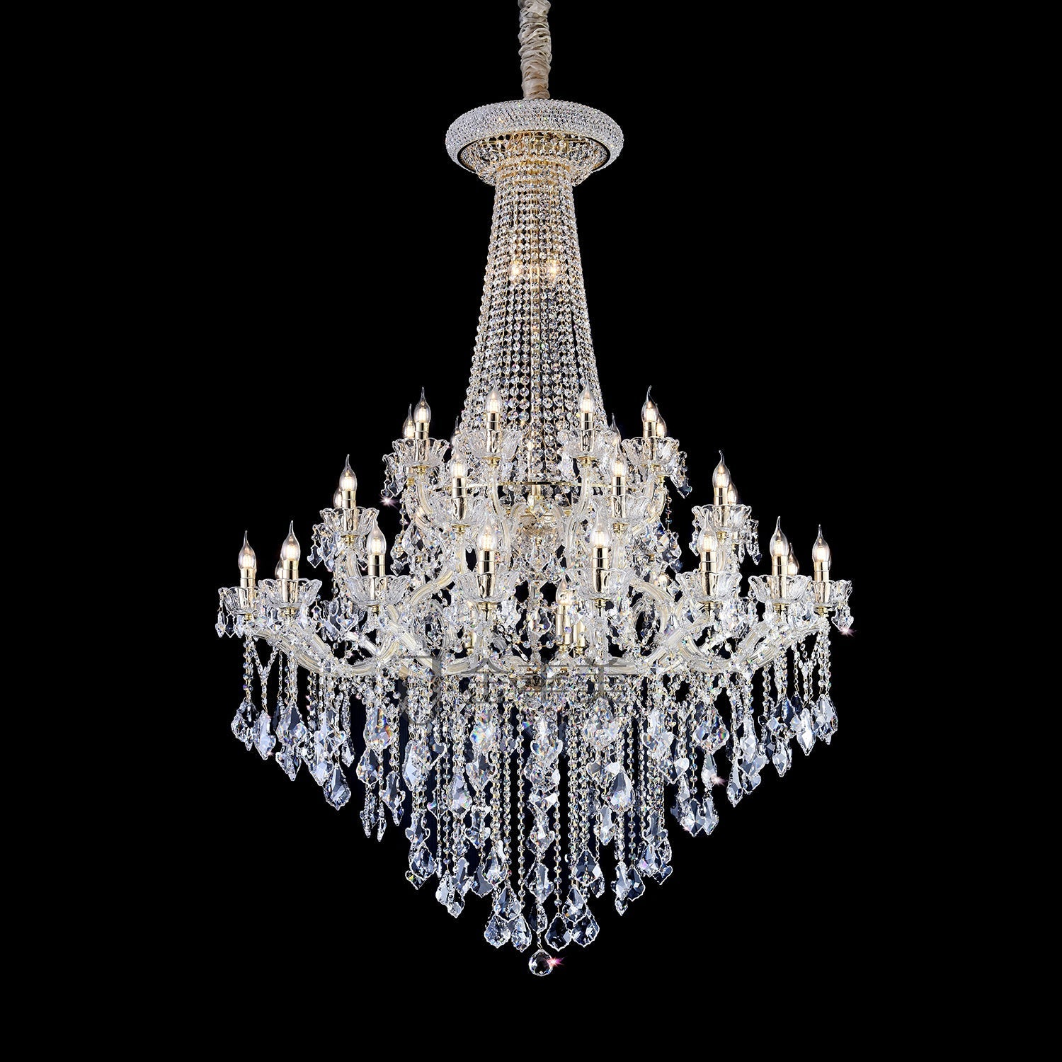 crystal lighting-extra large/oversized/huge foyer candle branch crystal chandelier staircase ,hallway,coffee shop/restaurant chandelier clear crystal