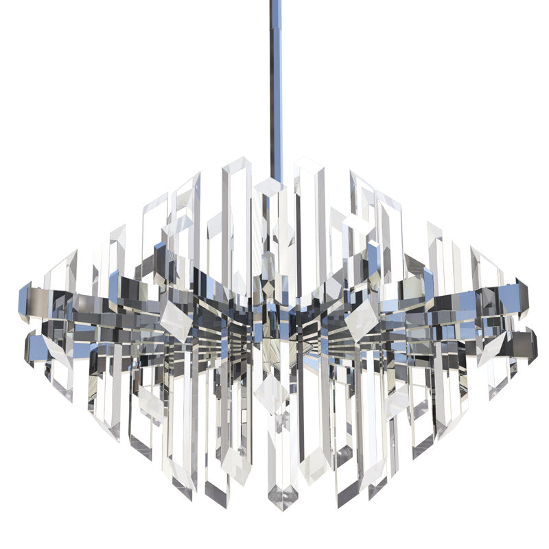 Facets 1-Light Kitchen Island LED Chandelier - Modern Geometric Statement Lighting