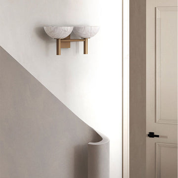 2 Lights Alabaster Wall Sconce