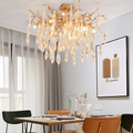 Agnes Brass Branch Crystal Ceiling Light - Ineffable Lighting