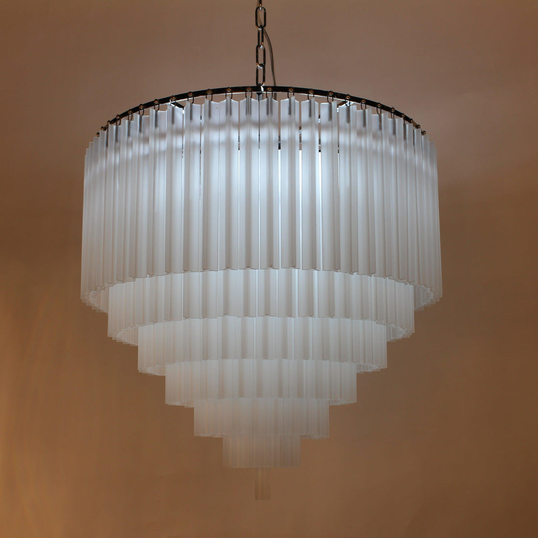 5-Tier Apex Odeon Frost Crystal Fringe Chandelier