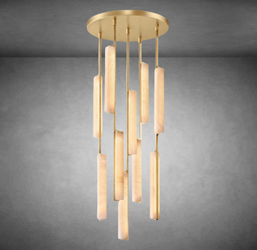 Audubany Alabaster Round Chandelier