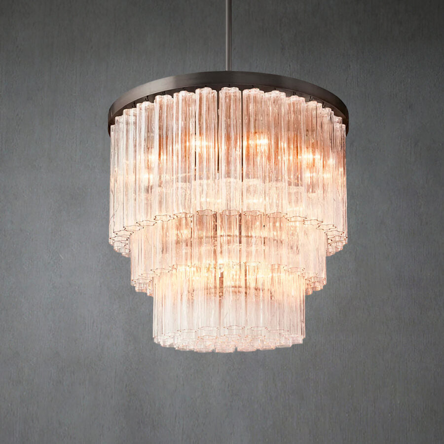 Crelo Round 3-Tier Chandelier 36″