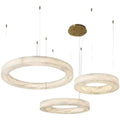 Emerald Real Alabaster Ring Chandelier, Modern Circular Chandelier Chandelier Kevin Studio Inc