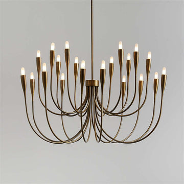 Liona Large Brass Candelabra Chandelier Light