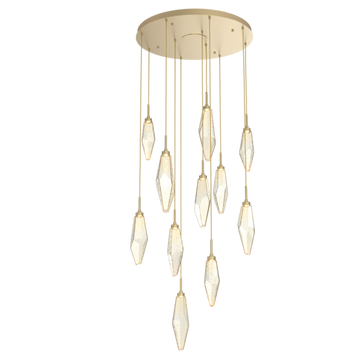 Rock Crystal Cluster Round Chandelier