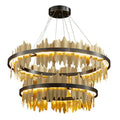 Leila Double Tiers Ring Chandelier - Ineffable Lighting
