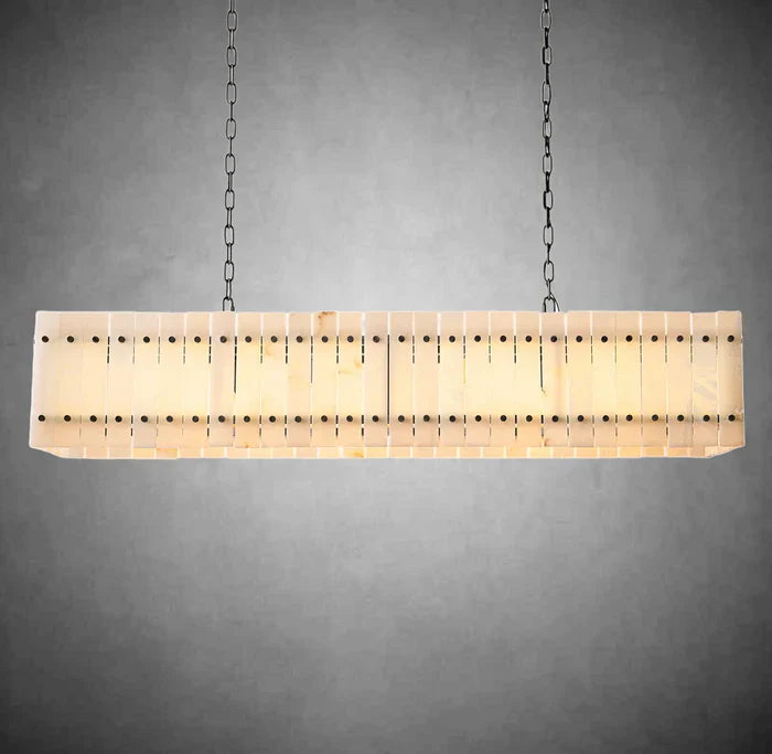 Marisol Alabaster Linear Chandelier 54"72"
