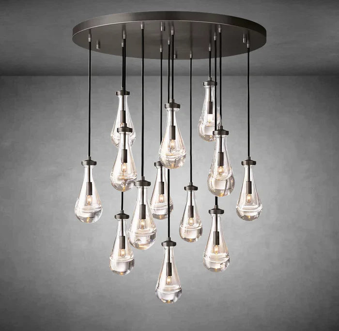 Raindrop Round Chandelier 36"